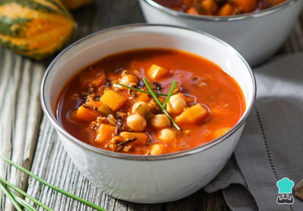 Guiso de porotos con calabaza